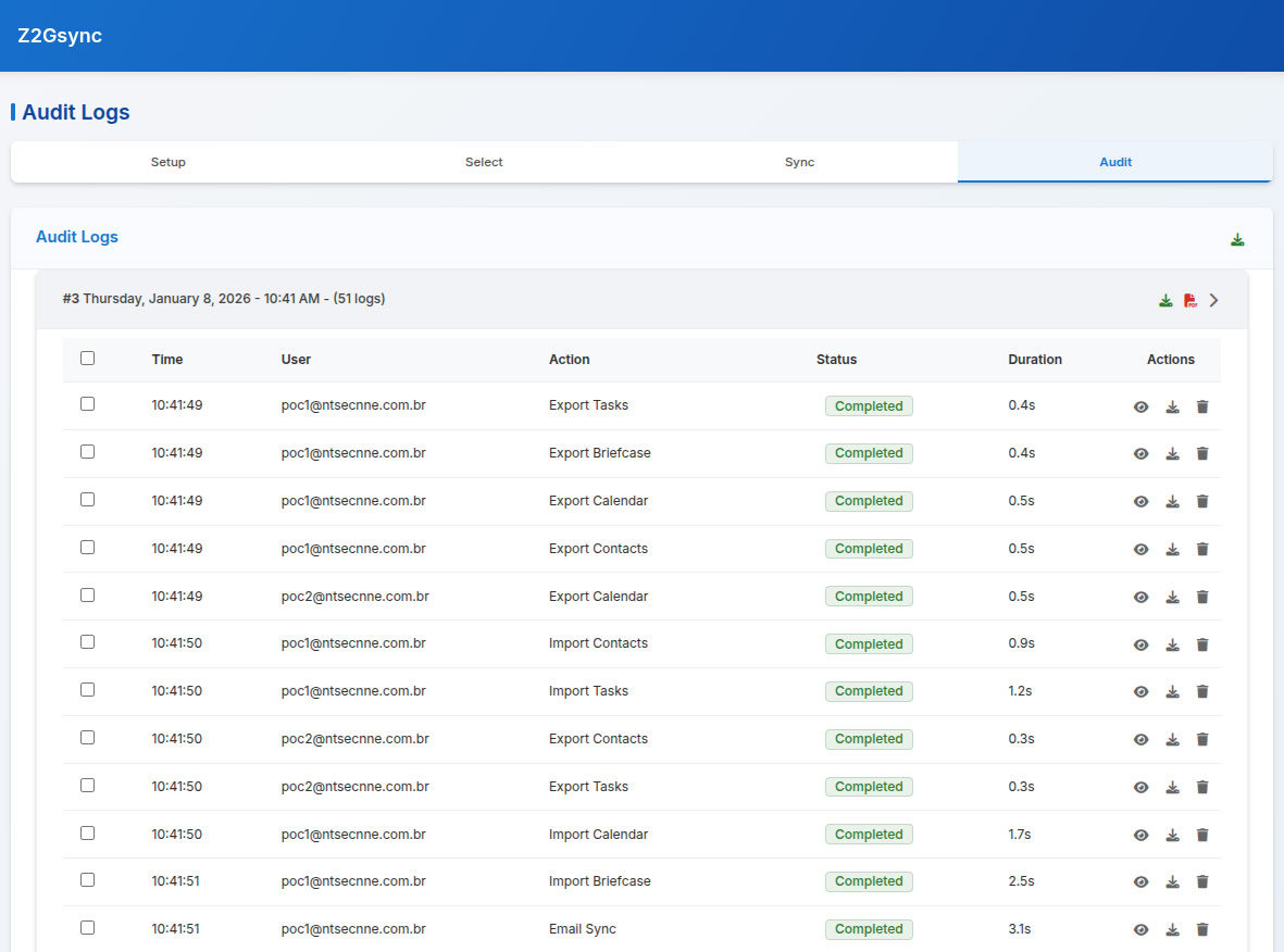 Audit Log Interface 1